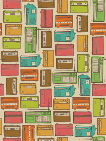 Retro Radioのイラスト素材