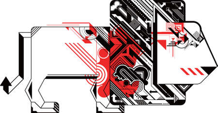 Lion abstractのイラスト素材