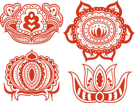 Abstract Floral Design Elements 6のイラスト素材