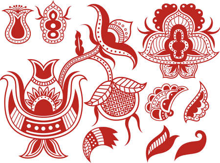 Abstract Floral Design Elements 1のイラスト素材