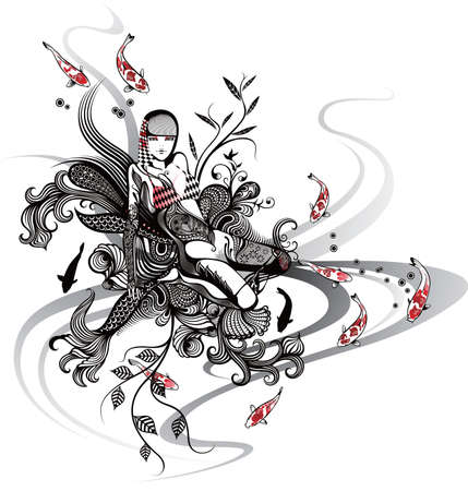 Fish Beautyのイラスト素材