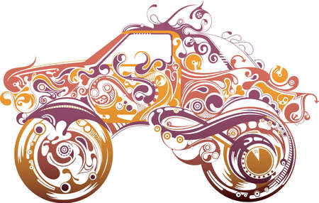 Jeepのイラスト素材