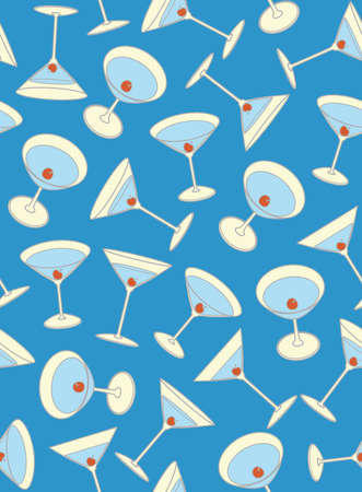 Seamless Cocktail Patternのイラスト素材