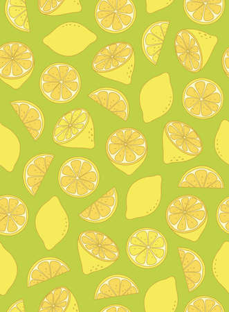 Seamless Lemon Patternのイラスト素材