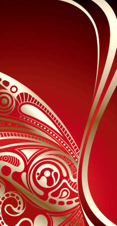 Abstract Floral Curve Banner 2のイラスト素材