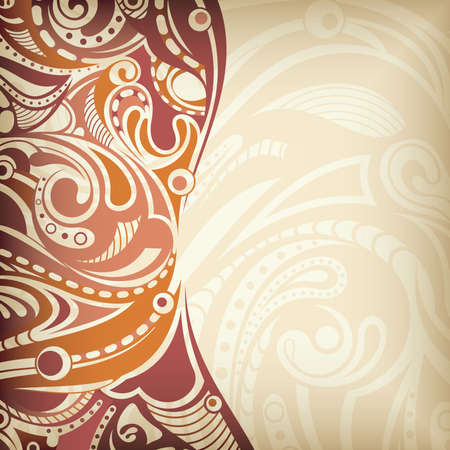 Abstract Floral Curve Backgroundのイラスト素材