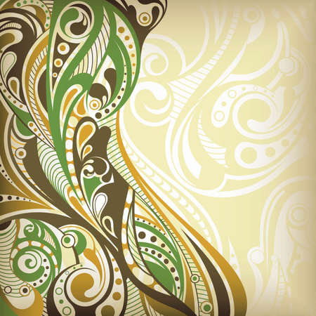 Abstract Green Waveのイラスト素材