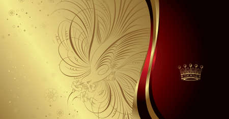 Royal Dove and Floral Background 2のイラスト素材