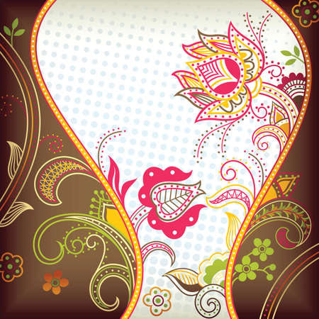 Abstract Floral SCrollのイラスト素材