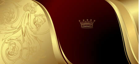 Abstract Gold Luxury Classic Floral Backgroundのイラスト素材