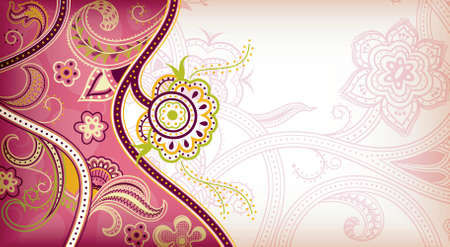 Abstract Pink Floral Backgroundのイラスト素材