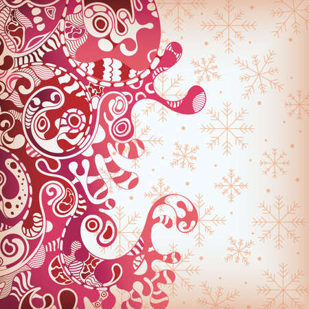 Abstract Red Wave Backgroundのイラスト素材