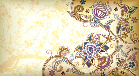 Abstract Floral Banner 1のイラスト素材