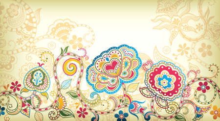 Abstract Floral Banner 2のイラスト素材