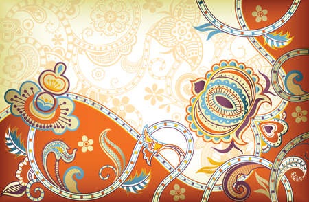 Abstract Floral Backgroundのイラスト素材