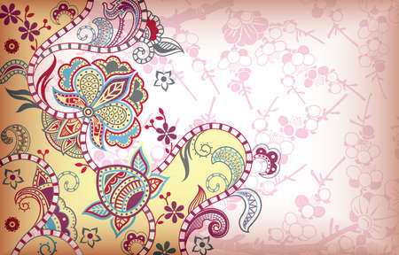 Pink Floral Abstractのイラスト素材