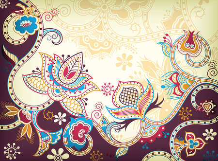 Abstract Floralのイラスト素材