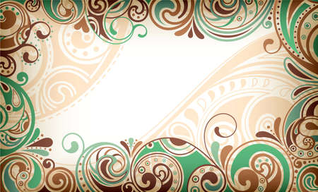 Abstract Scroll Frameのイラスト素材