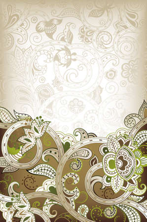 Abstract Floral Bannerのイラスト素材