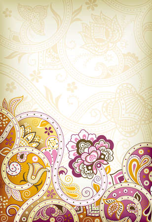 Abstract Floral Scrollのイラスト素材