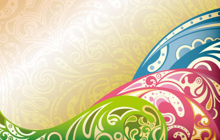 Abstract Curve Backgroundのイラスト素材