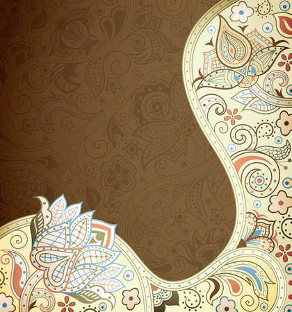 Abstract Floral Curve Backgroundのイラスト素材