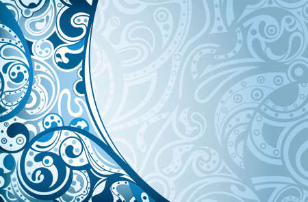 Abstract Blue Curveのイラスト素材