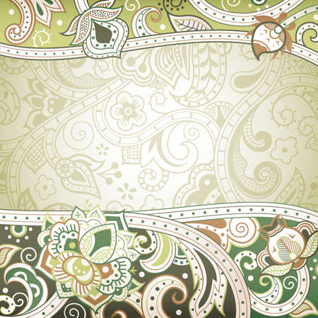 Abstract Floral Frame Backgroundのイラスト素材