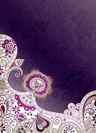 Abstract Purple Floral Backgroundのイラスト素材