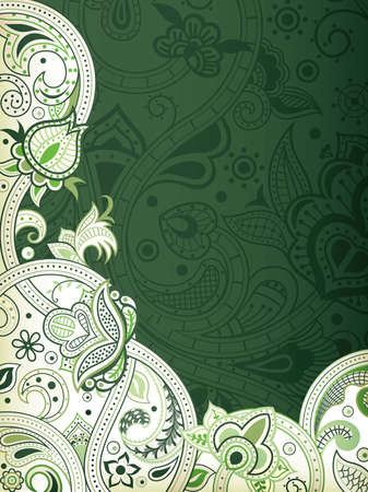 Abstract Green Floral Backgroundのイラスト素材