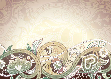 Abstract Floral Backgroundのイラスト素材