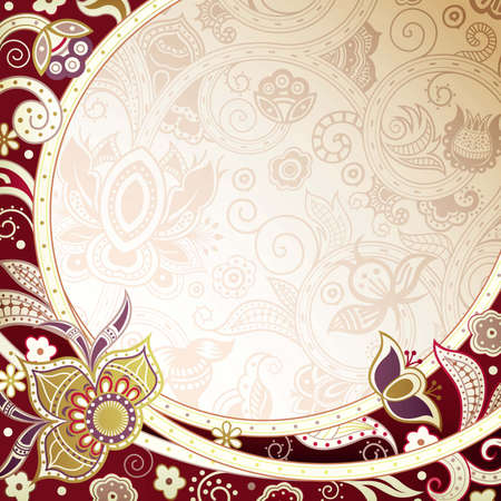 Abstract Curve Floralのイラスト素材