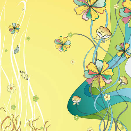 Abstract Daisy Flowerのイラスト素材