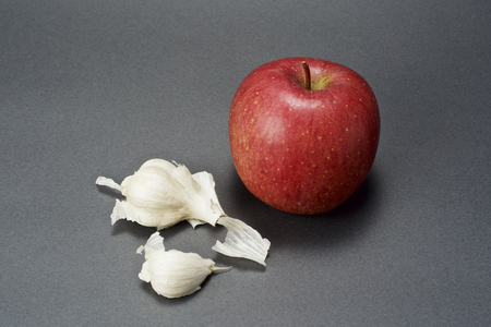 Apple and garlicの写真素材