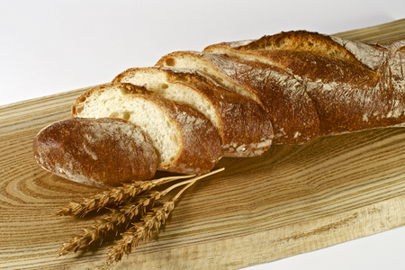 Homemade bread and wheatの写真素材