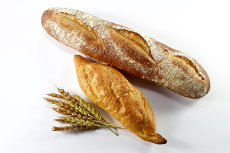 Homemade bread and wheatの写真素材
