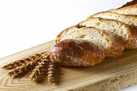 Homemade bread and wheatの写真素材