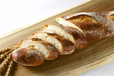Homemade bread and wheatの写真素材