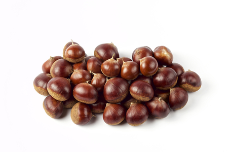 Chestnuts in autumnの写真素材