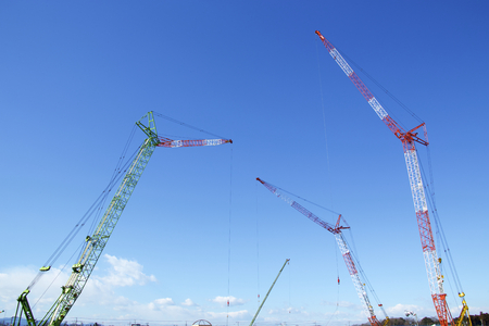 Construction site craneの写真素材