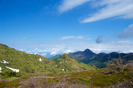 The beautiful view of Shibu pass Shiga Kogen in Japan.の写真素材