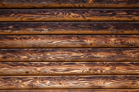 Close-up of textured brown wooden board.の写真素材