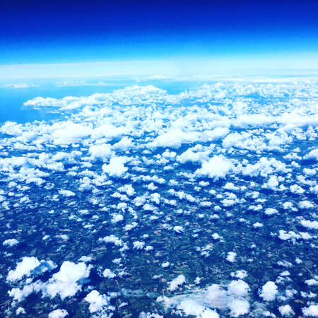 View from plane over Spainの素材