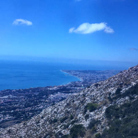 View from top of mountain in benalmadenaの素材