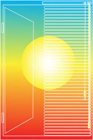 The vector illustration - Windowのイラスト素材