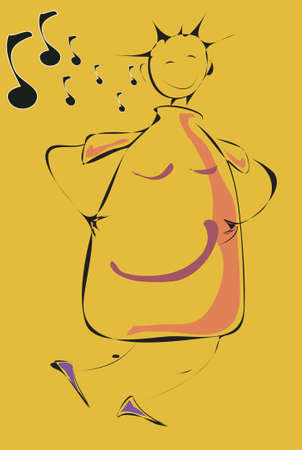 dancing girlのイラスト素材