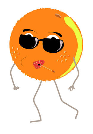 The vector illustration - audacious orangeのイラスト素材