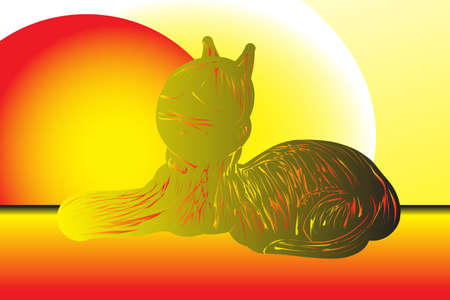 The illustration - catのイラスト素材