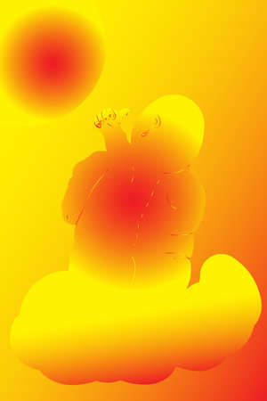 The illustration - gold manのイラスト素材