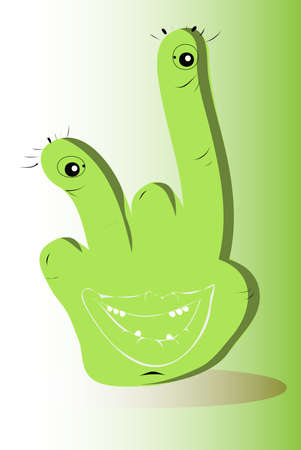 The illustration - green monstersのイラスト素材